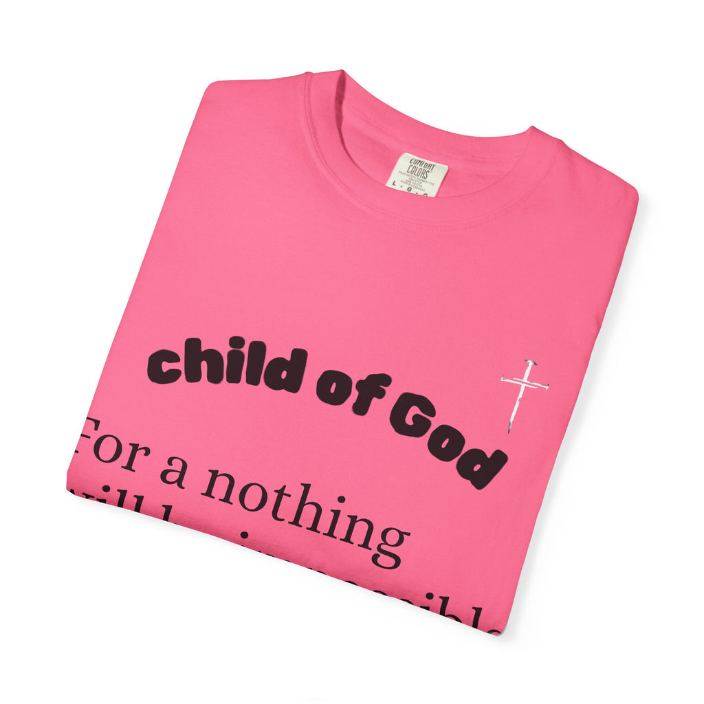 Child of God Luke 1:37 T-shirt | Jesus X Black Sheep