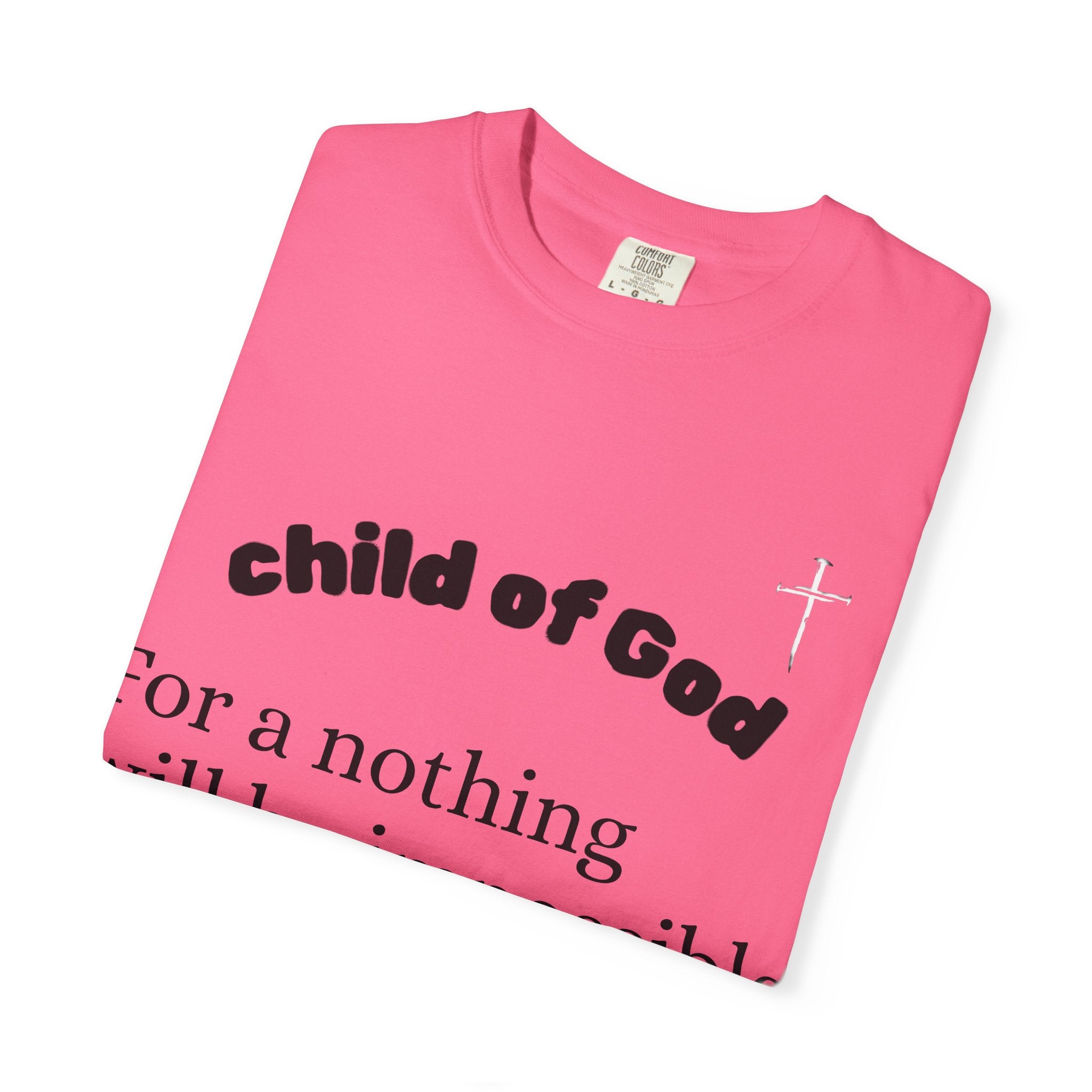 Child of God Luke 1:37 T-shirt | Jesus X Black Sheep