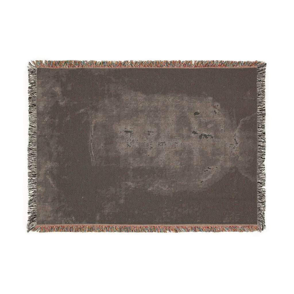 Shroud of Turin Nightscape Woven Blanket | Cotton Fringe, Artwork or Photo Variant