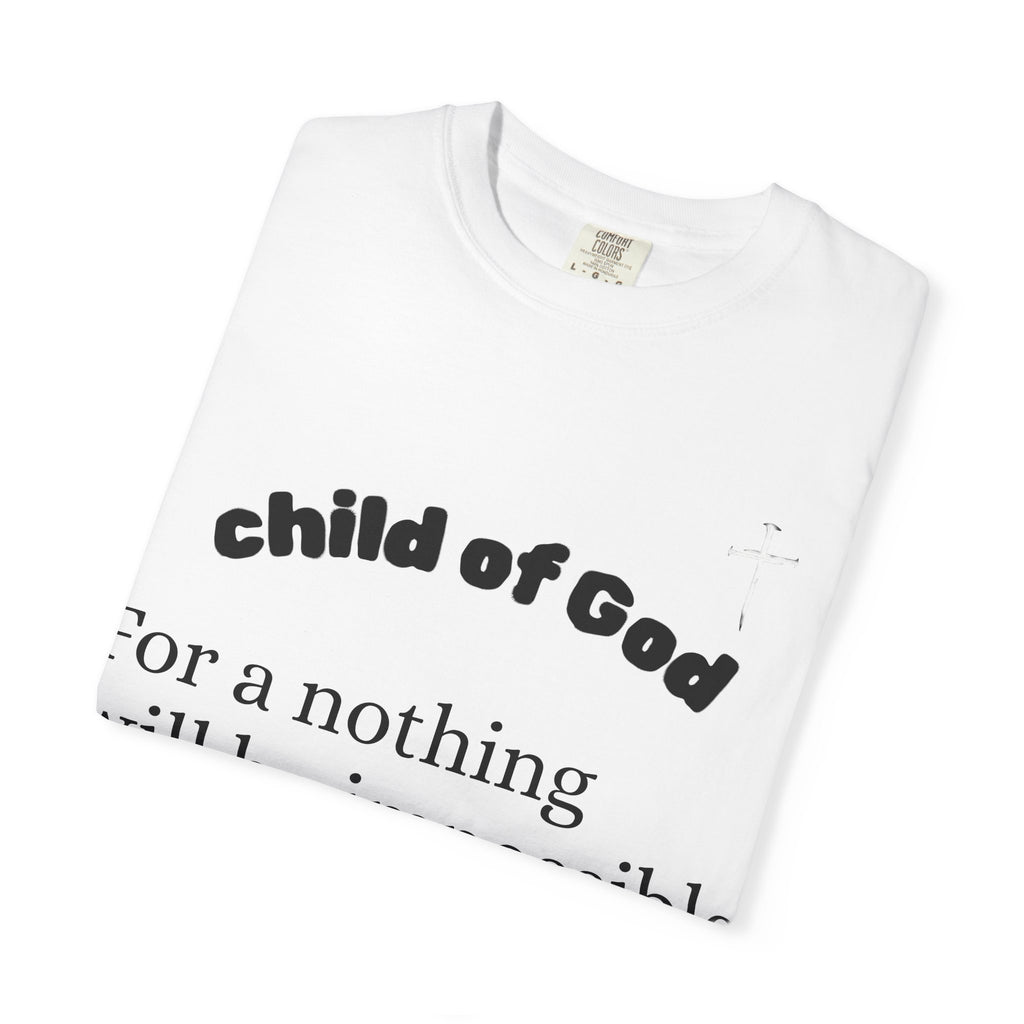 Child of God Luke 1:37 T-shirt | Jesus X Black Sheep