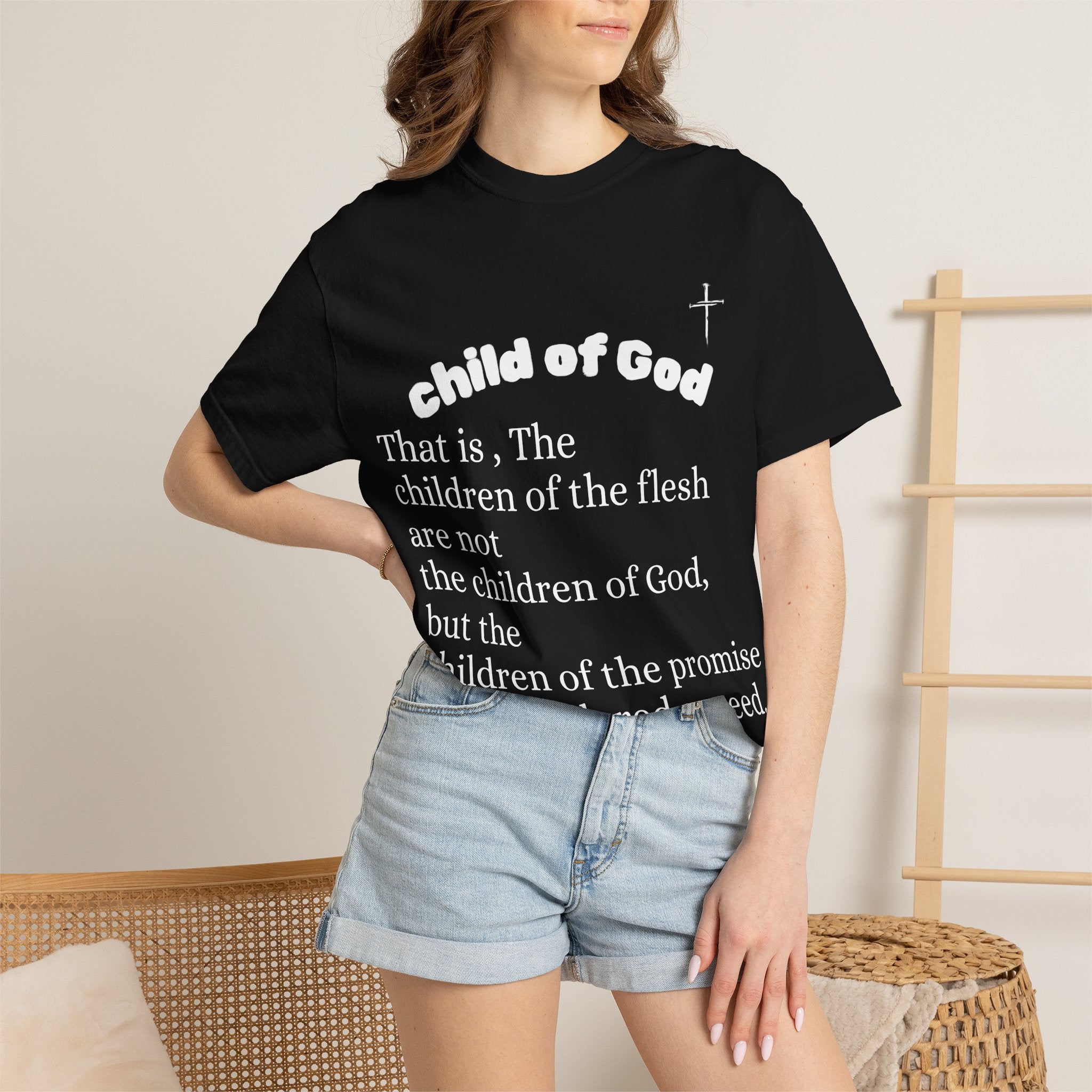 Child of God Romans 9:8 T-Shirt | OWY3Z /  יֵשׁוּעַ המשיח Graphic TEE