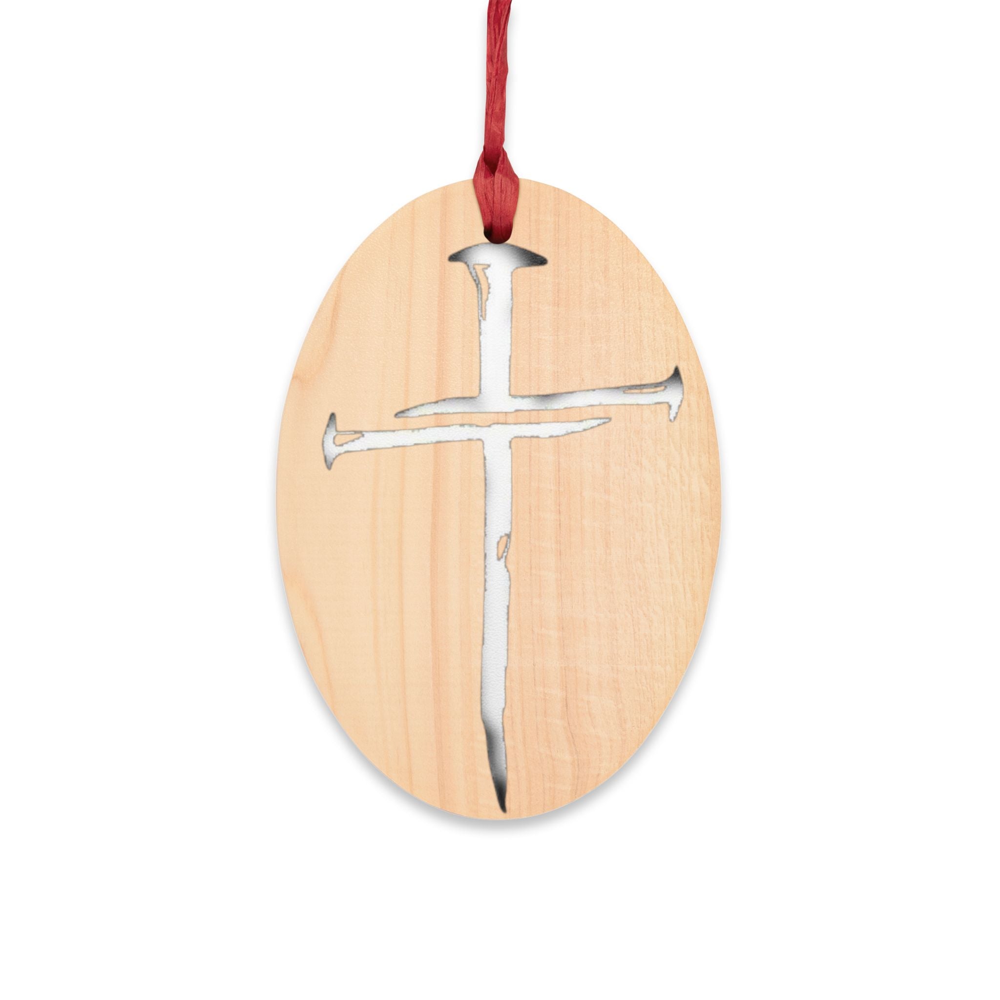 Jesus Face X Cross Wooden Ornament | Religious Christmas/Office/Home Decoration