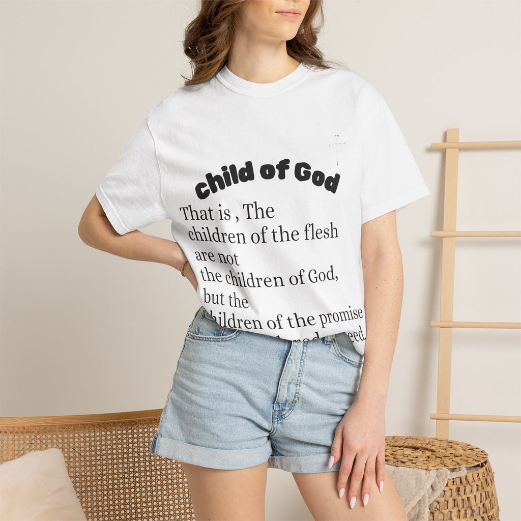 Child of God Romans 9:8 T-Shirt | OWY3Z /  יֵשׁוּעַ המשיח Graphic TEE