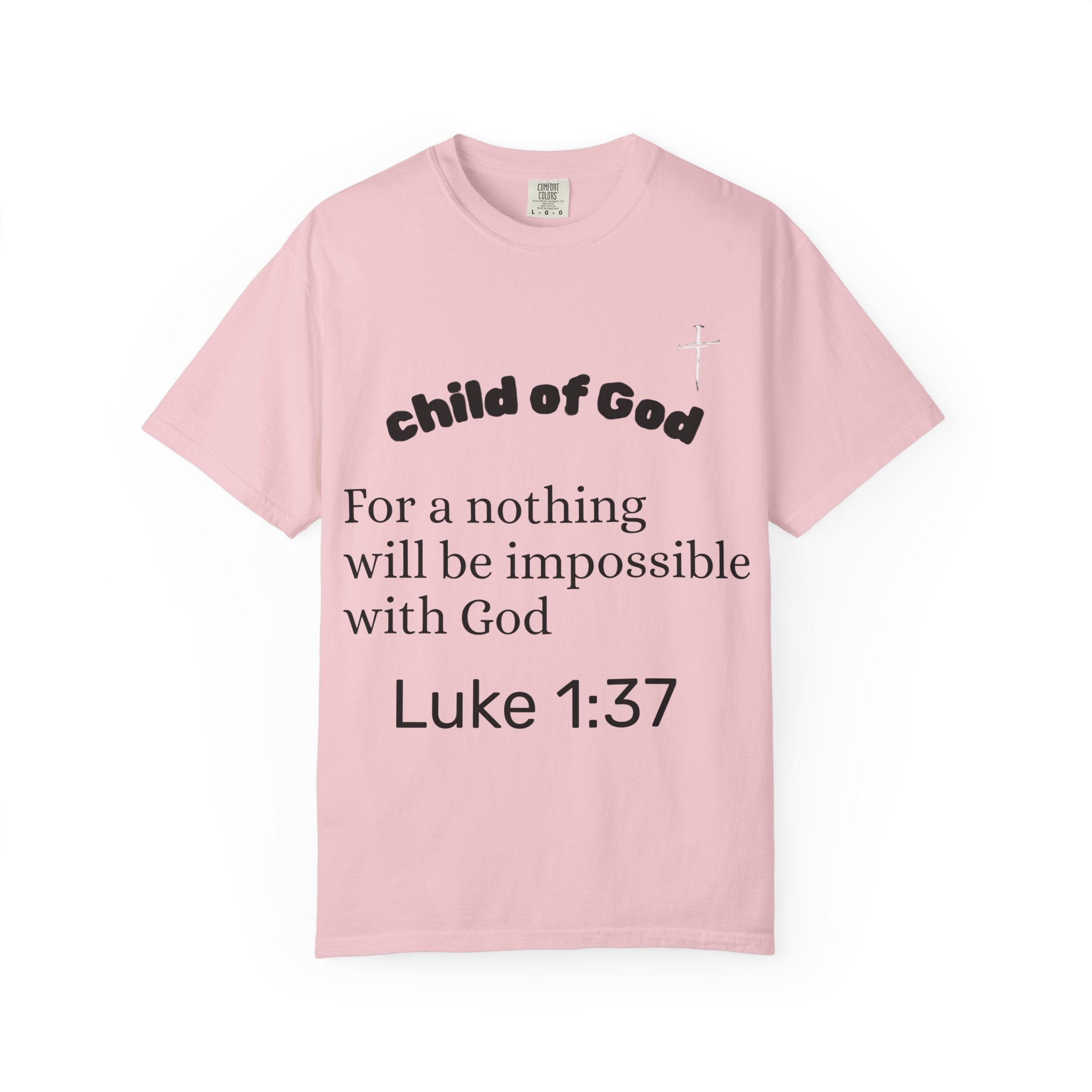 Child of God Luke 1:37 T-shirt | Jesus X Black Sheep