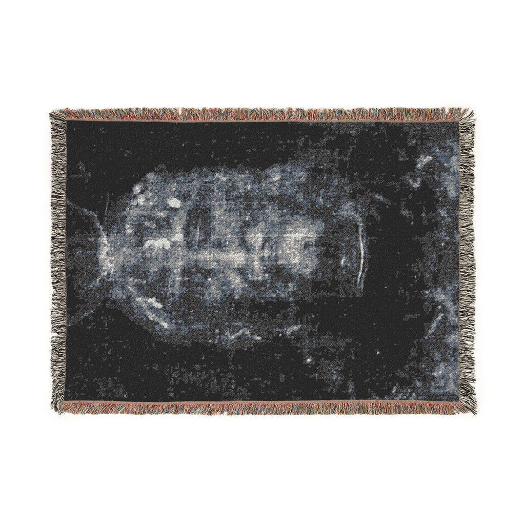 Shroud of Turin Nightscape Woven Blanket | Cotton Fringe, Artwork or Photo Variant