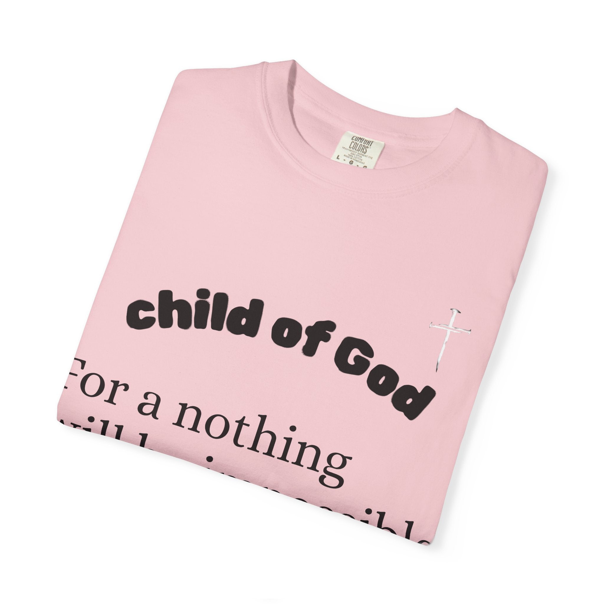 Child of God Luke 1:37 T-shirt | Jesus X Black Sheep