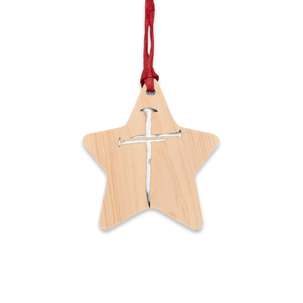 Jesus Face X Cross Wooden Ornament | Religious Christmas/Office/Home Decoration